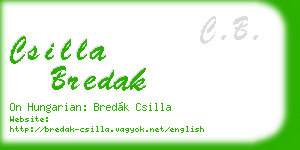 csilla bredak business card