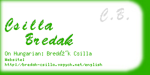 csilla bredak business card